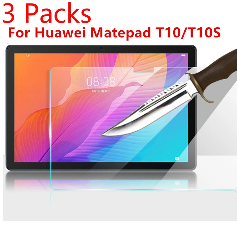 

3 PCS Tempered Glass For Huawei MatePad T10 T10S 10.1'' AGS3-L09/AGS3-W03 AGR-L09/AGR-W03 Tablet Glass Screen Protector Film