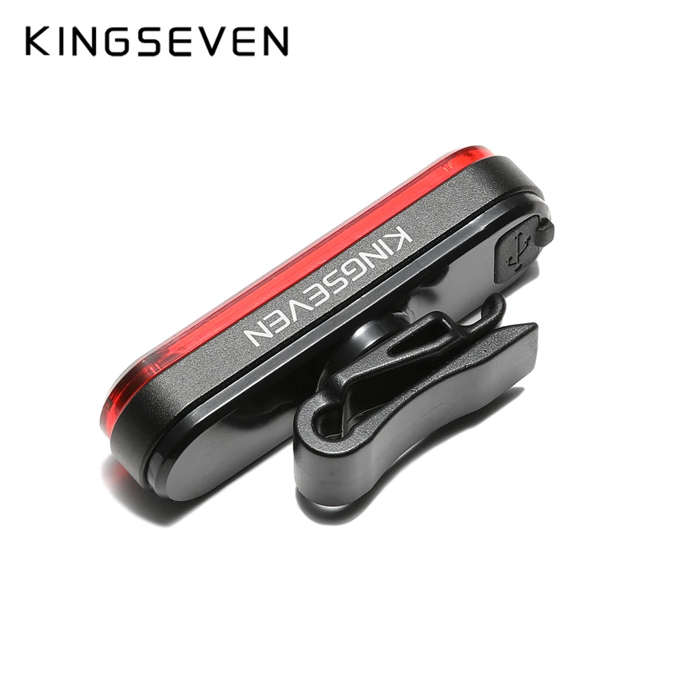 KINGSEVEN BIke Light USB Rechargeable Warning Tail Light 5 Modes LED Bicycle Rear Light Flashlight MTB Lamp Bike Accessories