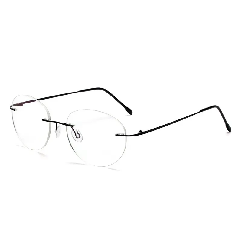 Montura redonda sin montura para hombre y mujer, gafas graduadas ópticas, gafas