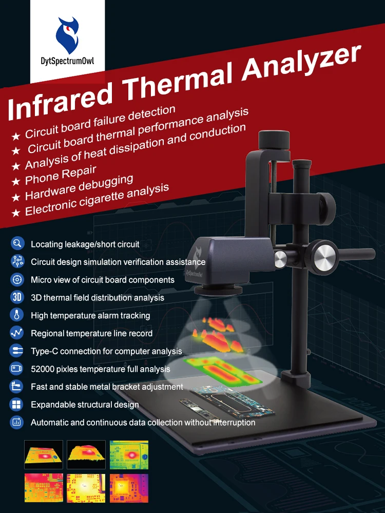 Infrared Thermal Imager PCB Circuit Industrial Testing Mobile Phone PCB Troubleshoot Temperature Thermal Camera