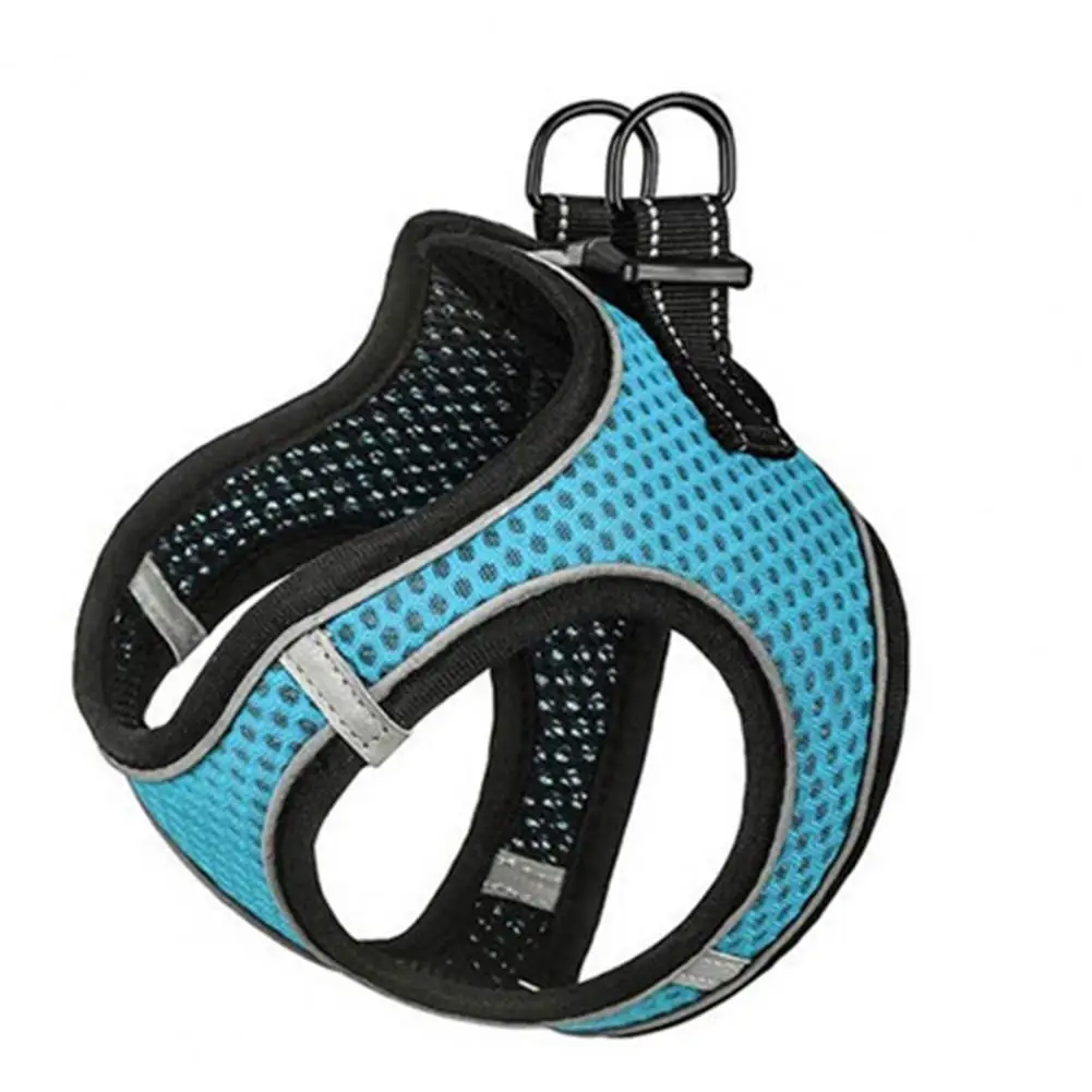 1pc Pet Chest Strap Reflective Stripes Pressure Reduction Breathable Pet Cats Vest Harness Pet Products