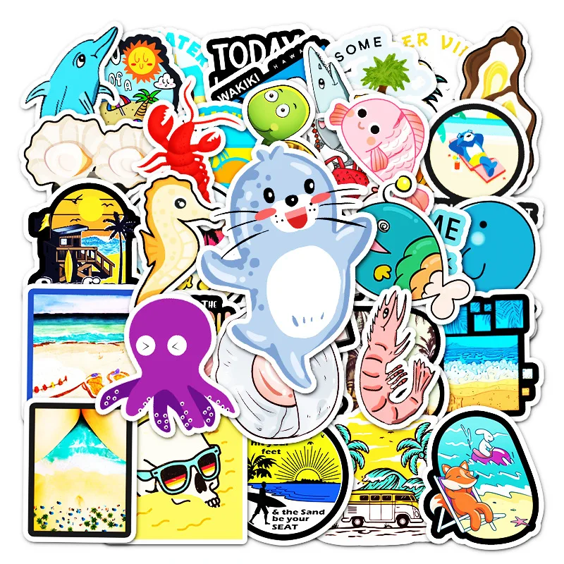 3 Sets = 150PCS Ocean Series Graffiti Stickers Helmet Notebook Scooter Water Cup  Stickers