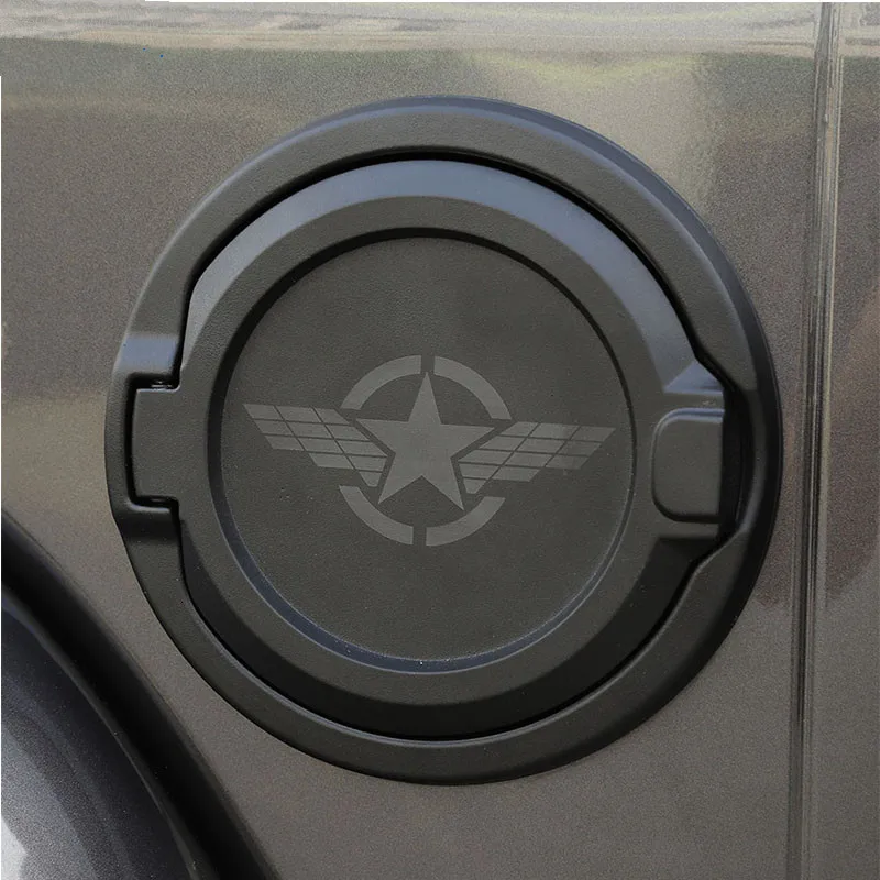 Sansour Tank Covers for Jeep Wrangler JL 2018+ ABS Car Gas Fuel Tank Cap Cover Accessories for Jeep Wrangler JL 2019+