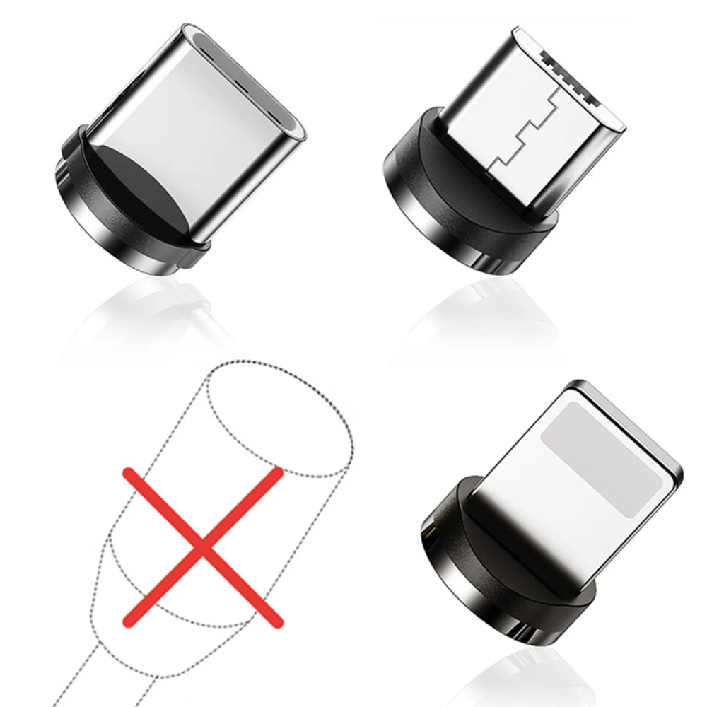 Universal MagneticสายMicro USB Type C USB C 8 Pinสายชาร์จสายไฟปลั๊ก