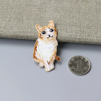 Große Qualität Gestickte Nette Katze Patches für Baby Hut Tasche DIY Patch Mit Kleber Kleber Eisen Auf Patch Reparatur Aufkleber – Detail 2