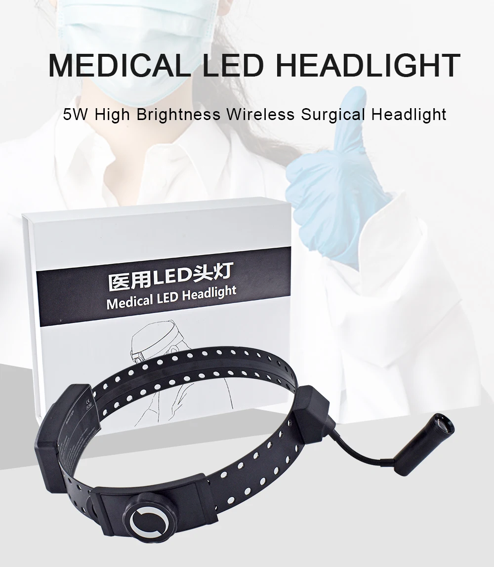 DEASIN 5W Surgical Light Dental LED Headlamp Head Band Portable Medical Front Light Oral Lamp Light Dentist Tools Dentistry