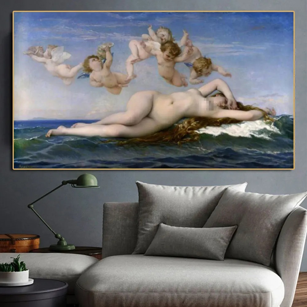 

Famous Painting The Birth of Venus By Alexandre Cabanel Art Canvas Poster And Print Wall Picture For Nordic Home Cuadros Decor