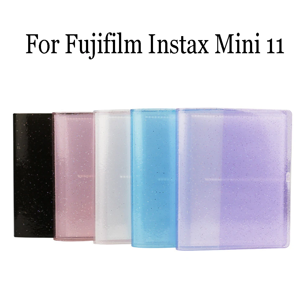 Besegad 64 جيب ل ألبوم الصور Fujifilm Instax mini11 3 بوصة اللون صورة ألبوم PVC لينة البسيطة كتيب الصورة حالة