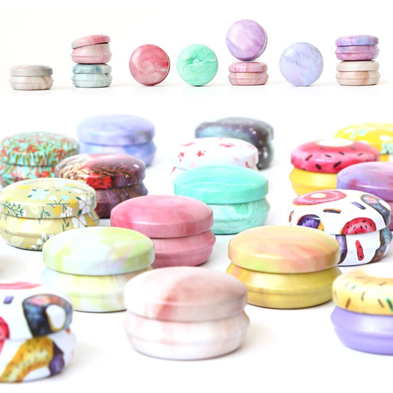 Medicine Tablet Capsule Box Container Storage Travel Mini Tin Box Tablet Box Portable Metal Round Pill Box Drug Holder Random