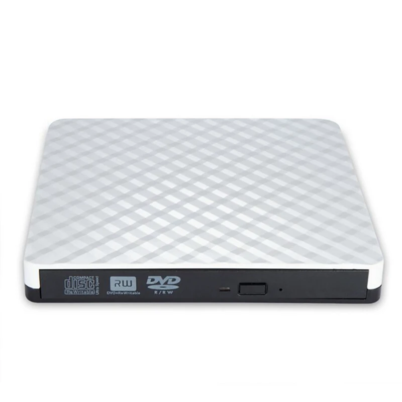 PC Laptop External USB 3.0 DVD RW CD Writer Portable Optical Drive Burner Reader Player Tray Portable Drive Burner