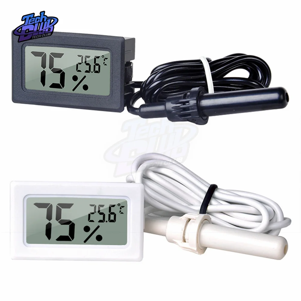 Mini Digital FY-12  Humidity Meter Thermometer Hygrometer Sensor Gauge LCD Temperature Refrigerator Aquarium Monitoring Display