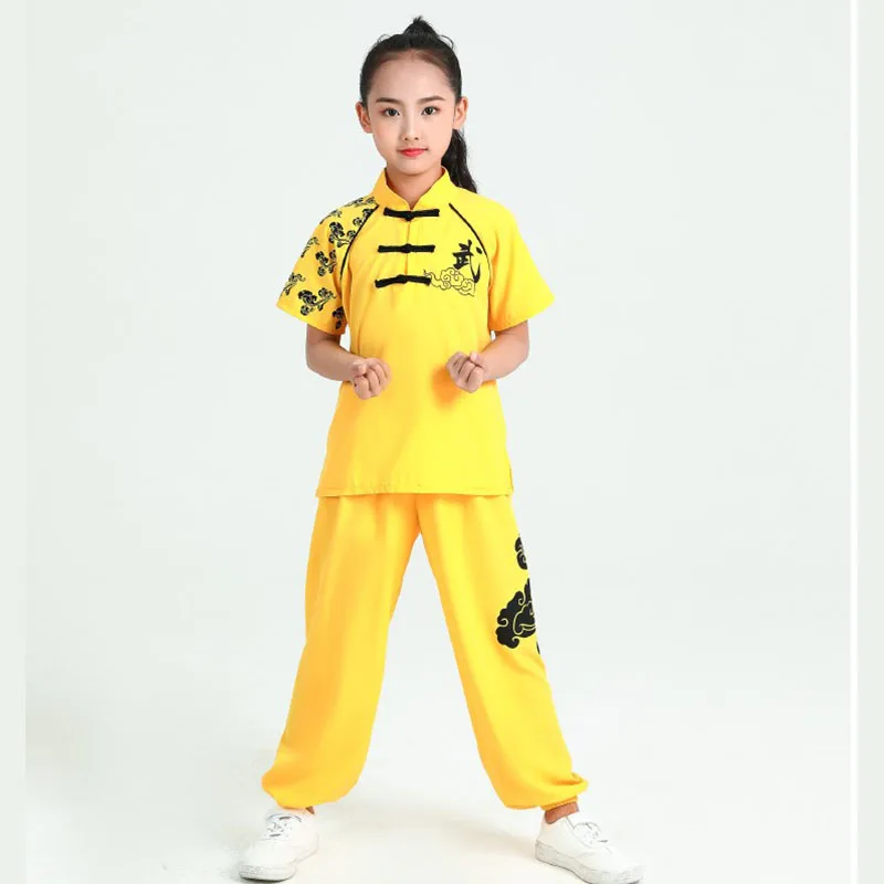 เด็กจีนแบบดั้งเดิม Wushu Kung Fu ชุดเสื้อผ้าเด็กประสิทธิภาพศิลปะการต่อสู้ Uniform Tai Chi ชุดเครื่องแต่งกาย