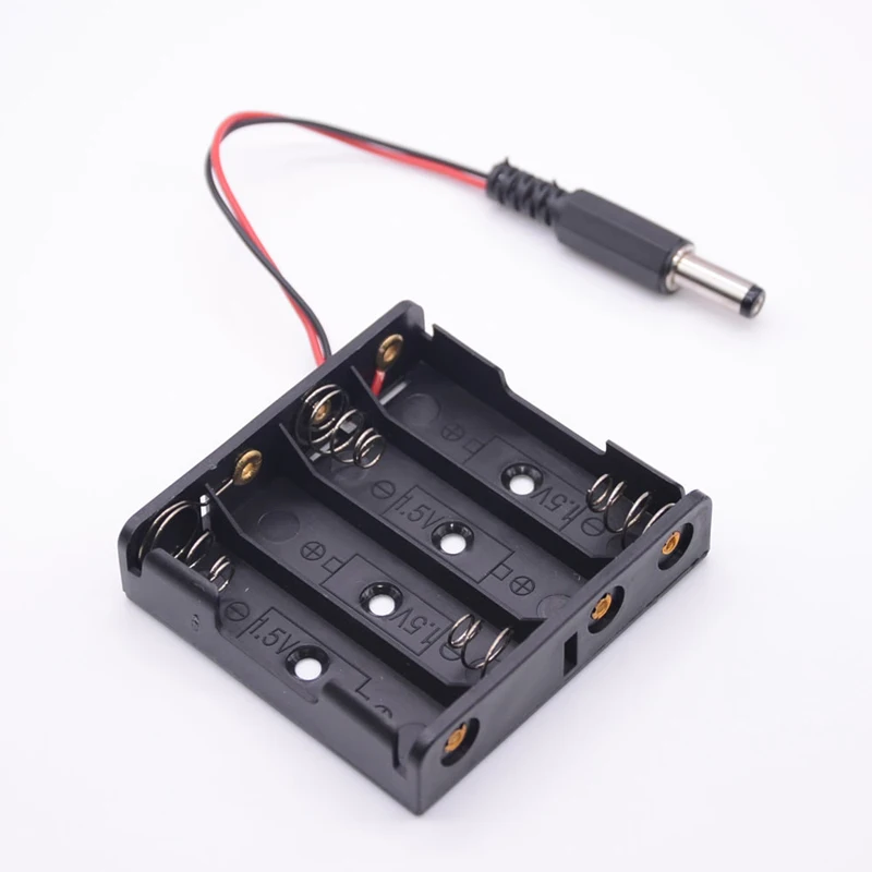 

300pcs/lot MasterFire Hard Plastic AA Battery Holder Storage Box Case Cover For 4 X AA Batteries With DC2.1x5.5mm Plug
