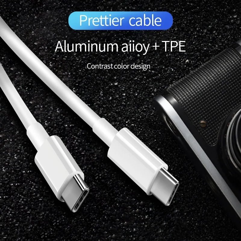 USB C to USB Type C For Samsung S20 PD 0.2m 1m 2m Cable For Huawei P50 P40 P30 Pro Xiaomi 11 10 Ultra 10Pro USB Fast Charge Cord