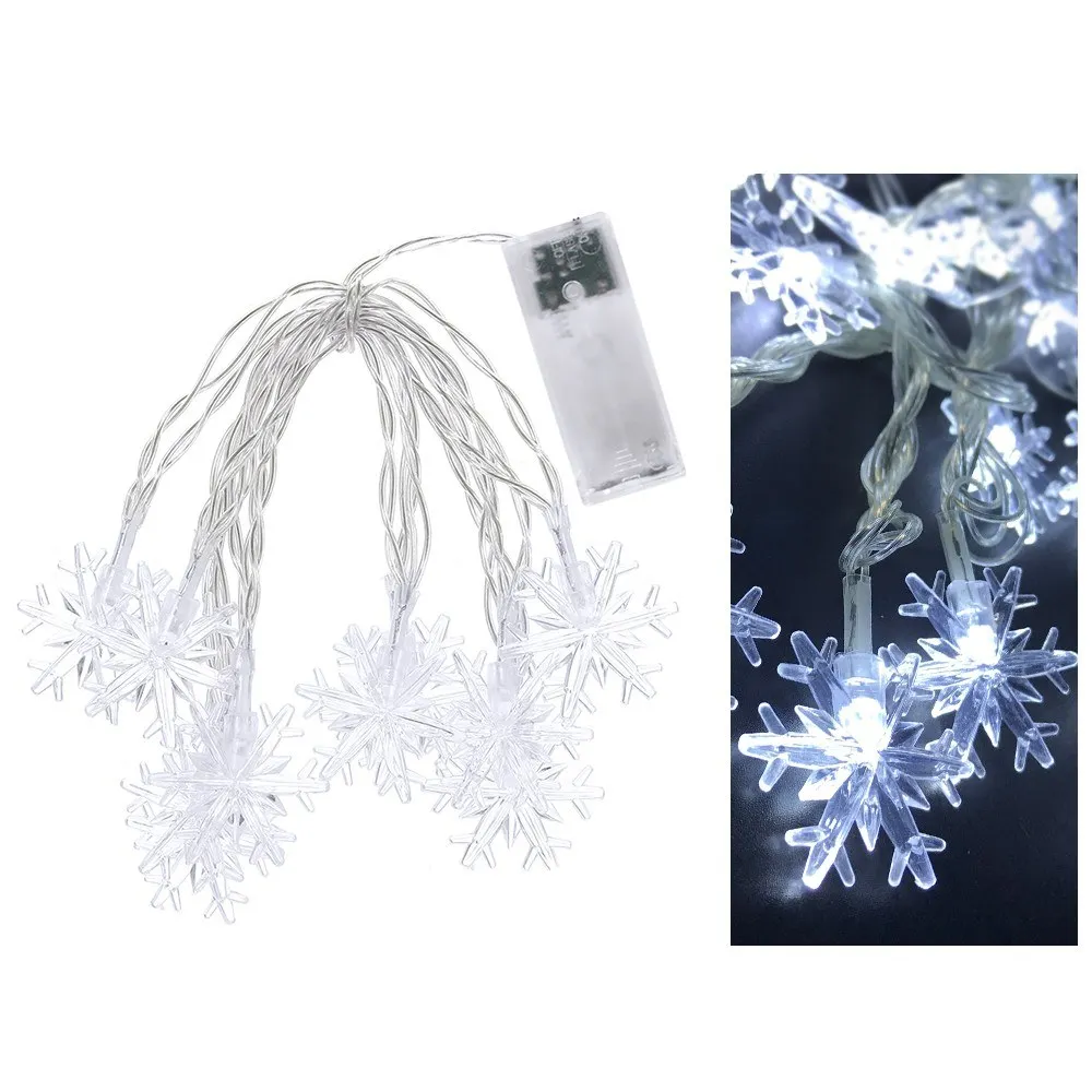 5Pcs 0.6W 1.5M 10LEDs Snowflake String Light