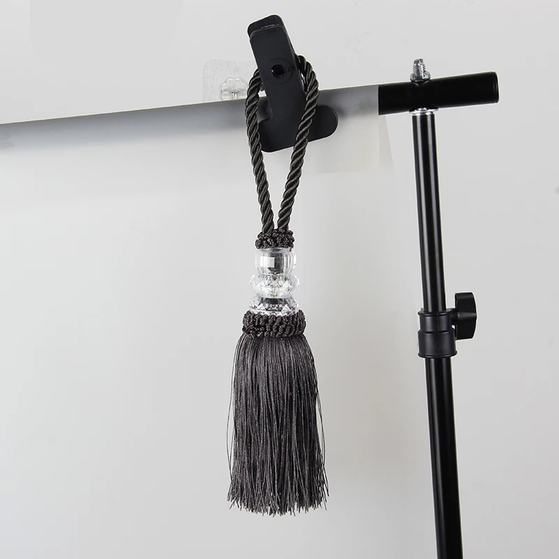 1Pc Tassel Fringe Trim DIY Craft Tassels Crystal Beaded Hanging Key Tassels Sewing Room Curtain Accessories Tassels Ribbon