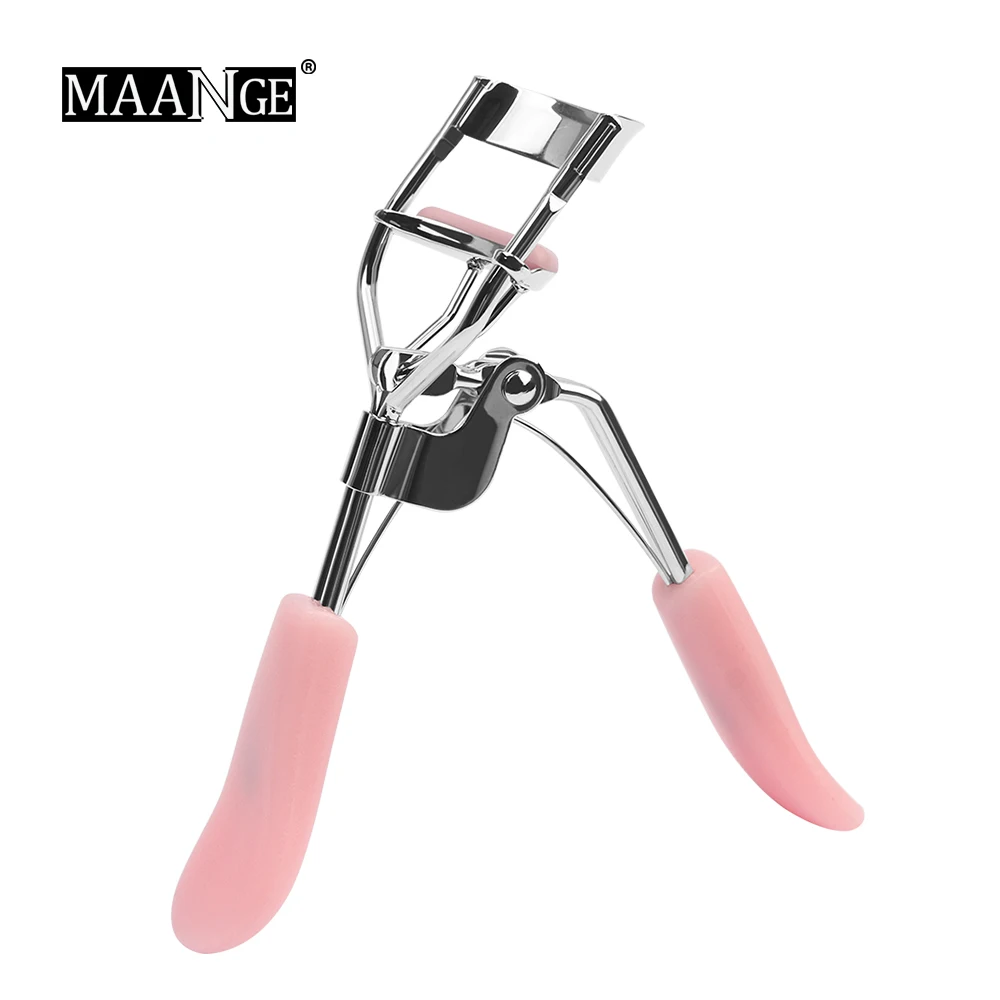 MAANGE 1Pc Pro Makeup Eyelash Curler Beauty Tools Lady Women Nature Style Cute Eyelash Handle Curl Eye Lash Curler random color