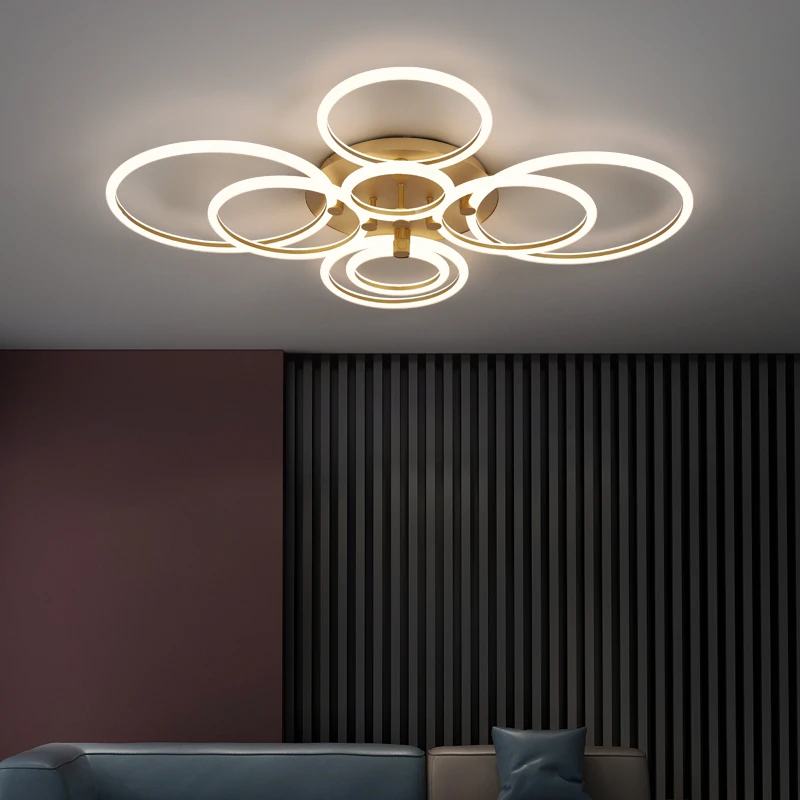 

New Modern LED chandelier For Living Room Bedroom Study Room Gold Black Modern chandelier lighting light fixtures AC110V 220V