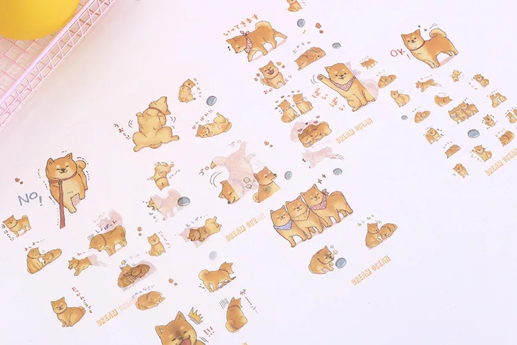 6pcs Cute dog paper sticker Organizer Calendar Diary Book Planner Scrapbook Decoration Diary Sticker papeleria