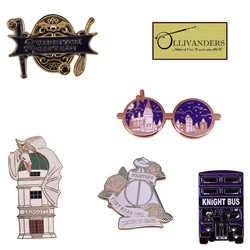 Magical Objects Brooch Ollivanders Knight Bus Deathly Hallows Pin Witchcraft Accessory