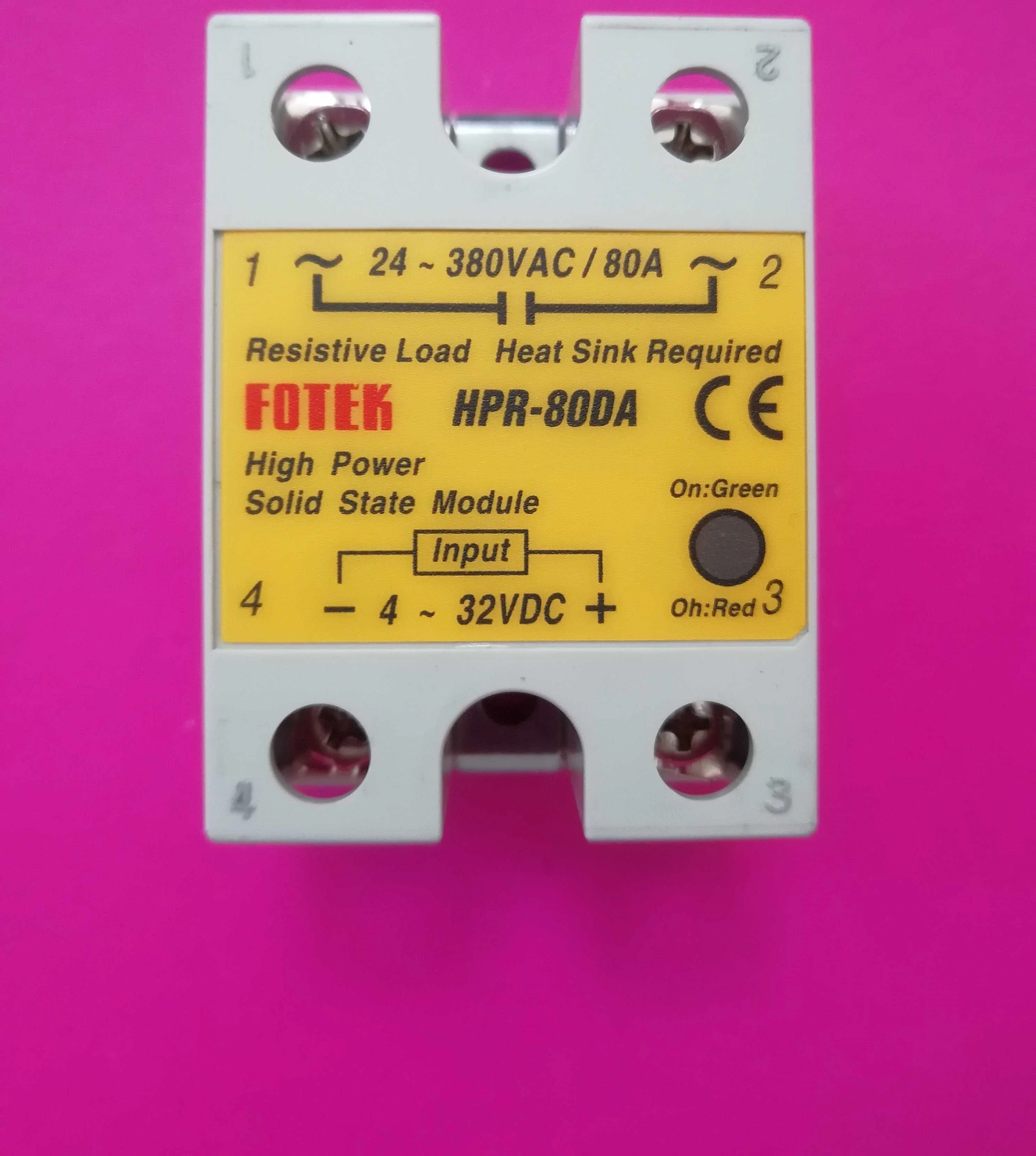 New original authentic Taiwan FOTEK HPR-80DA single-phase solid state relay SSR