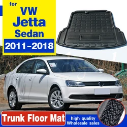 Car Rear Boot Cargo Liner Tray Trunk Luggage Floor Mat Carpets Pad For VW Jetta Sedan 4-dr MK6 2011- 2014 2015 2016 2017 2018