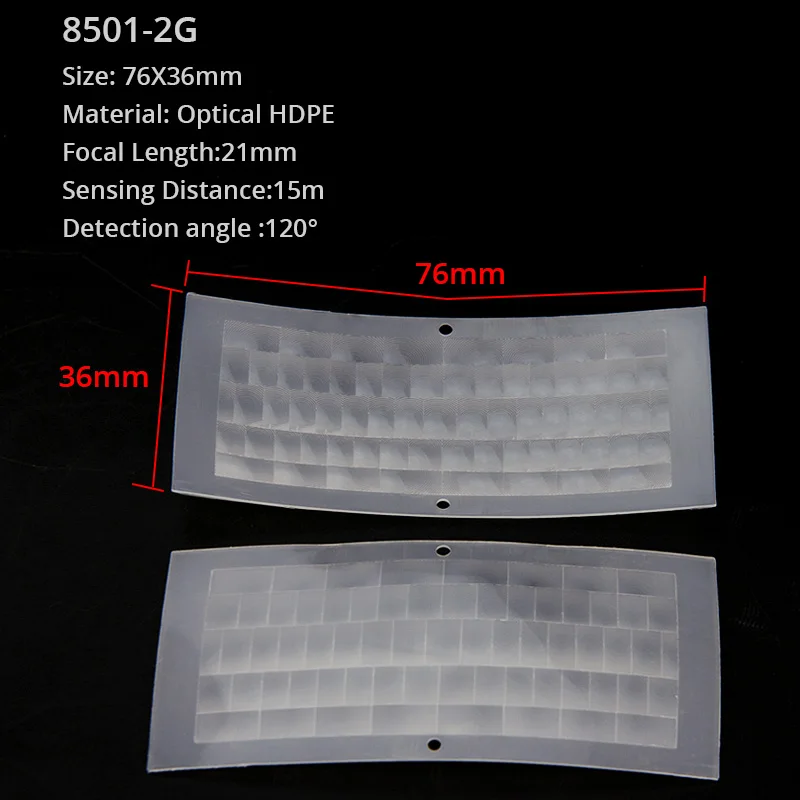 Imagem -03 - Pir Hdpe Indução Infravermelha do Corpo Humano Lente Fresnel Distância Focal Distância de Sensoriamento Distante Óptica 10 Pcs