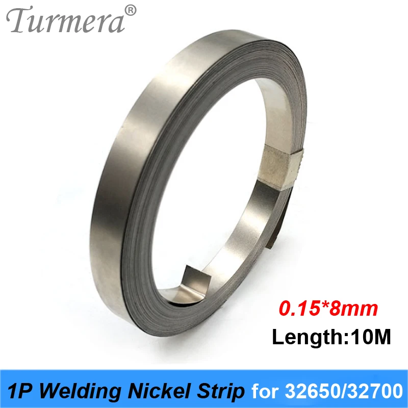 Turmera 10Meter 0.15mm 0.2mm Thickness Width 8mm 10mm 12mm 15mm Welding Nickel Strip for 18650 21700 32700 Battery Soldering Use