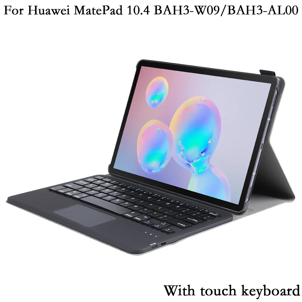 

Сенсорный Bluetooth клавиатура чехол для Huawei MatePad 10,4 планшетная клавиатура BAH3-W09 BAH3-AL00 чехол из ПУ кожи с подставкой Чехол для телефона