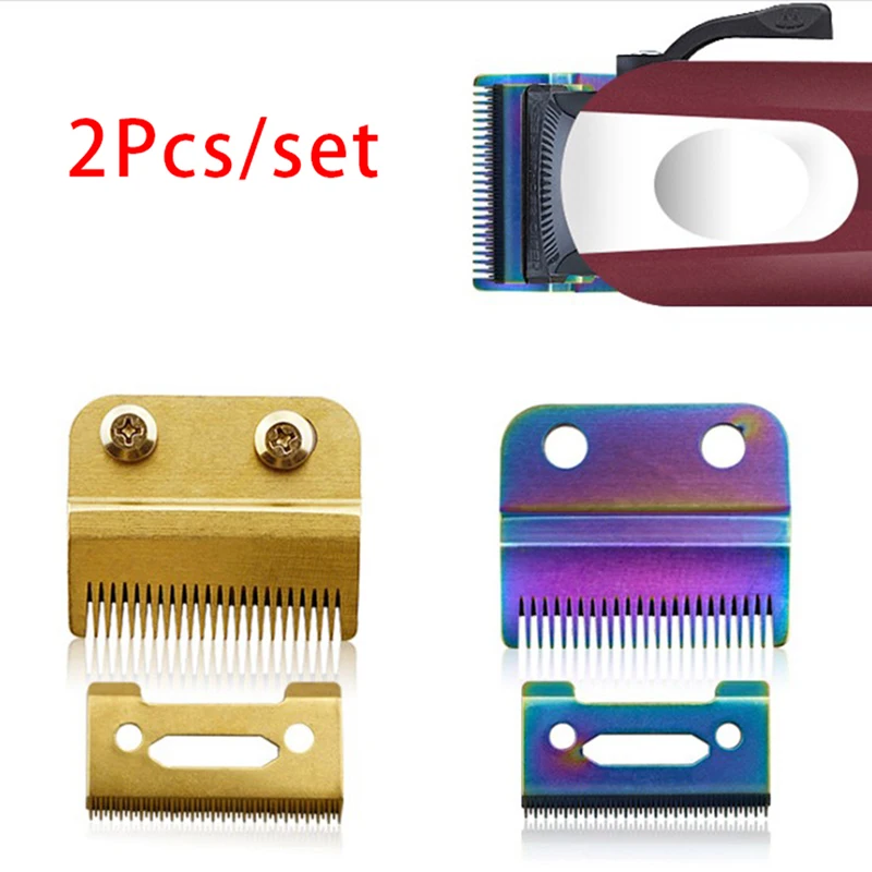 1Pc Movable Blade Professional Hair Clipper Blade High Carton Steel Clipper Accessories Golden For Choice Golden Screws