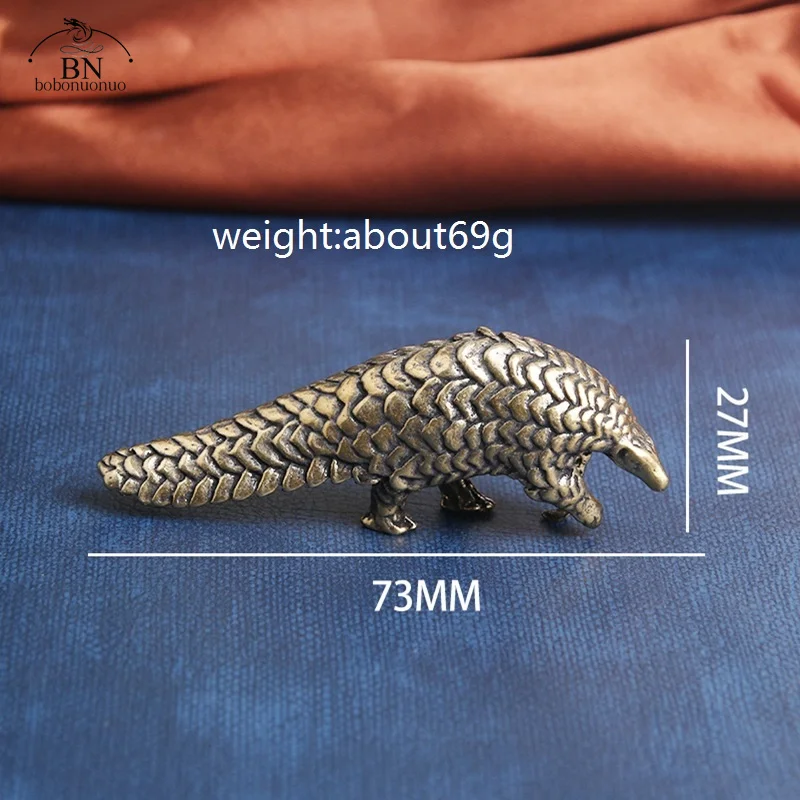 Pure Copper Big Pangolin Figurines Miniatures Vintage Bronze Animal Statue Home Decoration Accessories Desktop Oranment Crafts