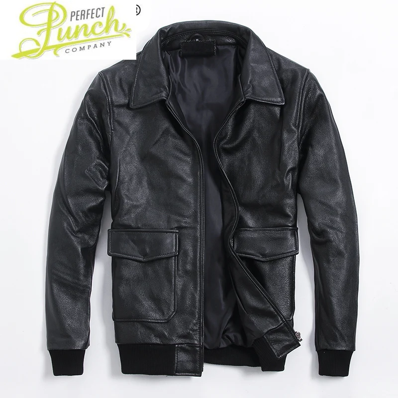 

Leather Genuine Jacket Men Autumn Winter Sheepskin Coat Motorcycle Cowhide Leather Jackets Plus Size 7-770 KJ2813