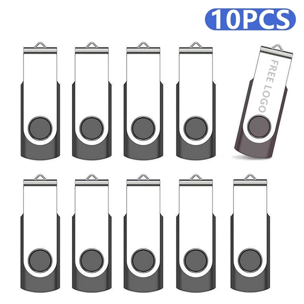 

10Pack 360° Rotation 512MB 1G 2G 4G 8G 16G 64GB 128GB USB Flash Drives Memory Stick USB 2.0 Thumb Drives DIY Free Logo Wholesale