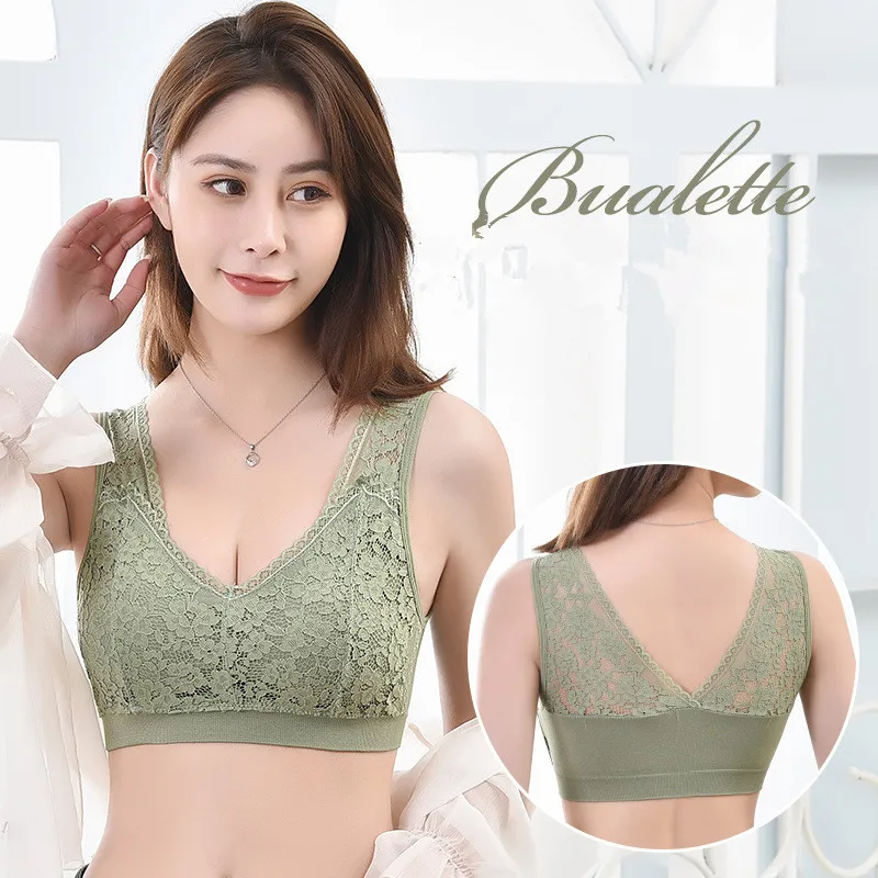 Women Lace Bras Crop Top Lingerie Fitness Sport Underwear Deep V Bralette Camis Tank Tops Lace Camisole