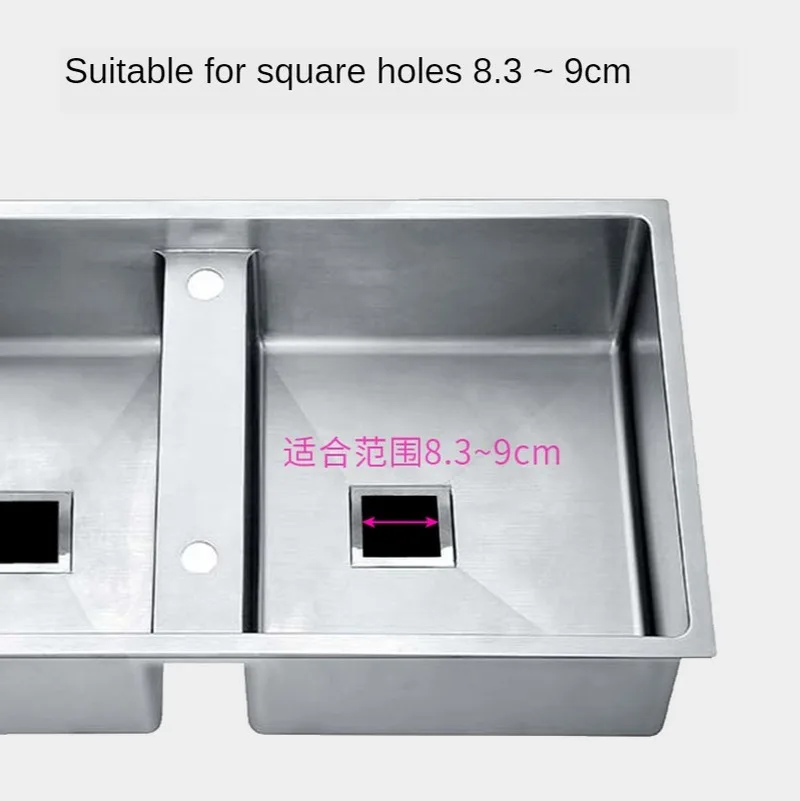 Stainless steel sink square drainer Kitchen Drains Strainers filter dregs deodorant hose Flume with overflow basin pipe kit