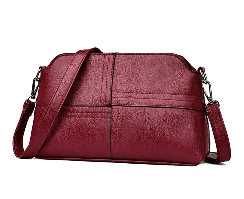 Neue Casual Mama Messenger Bags Umhängetasche PU Leder Schwarz Handtaschen für Frauen Kleine Umhängetasche Geldbörse – Detail 20