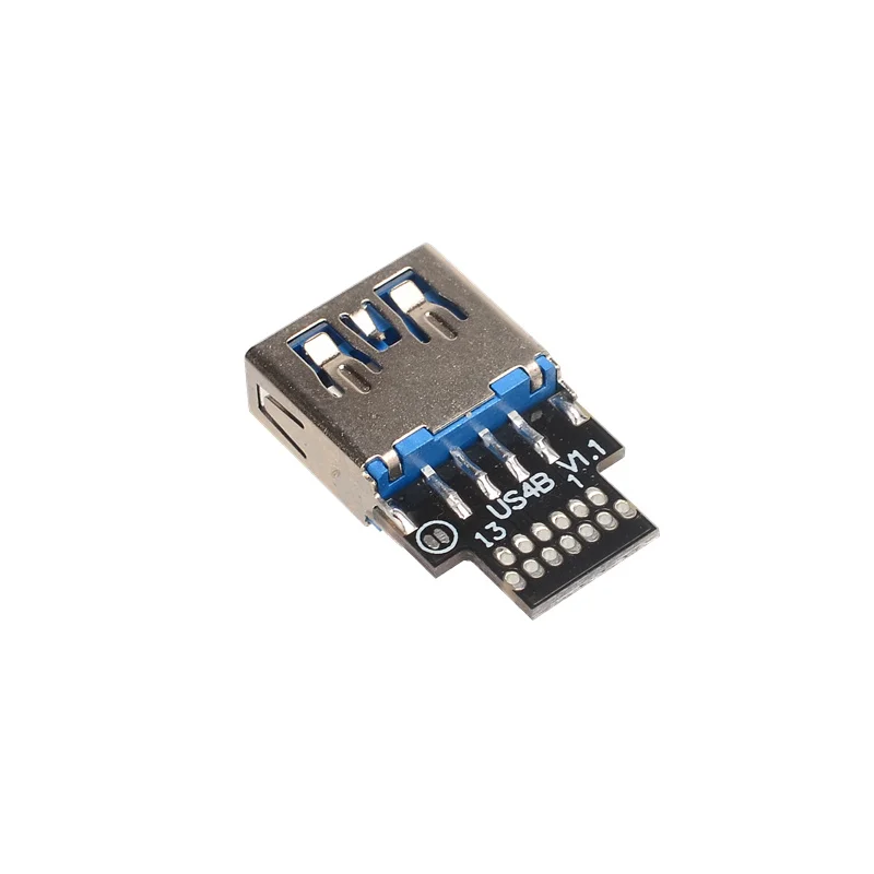 USB 3,0 tipo A hembra macho en ángulo, conector USB PCB, conectores de placa PCB