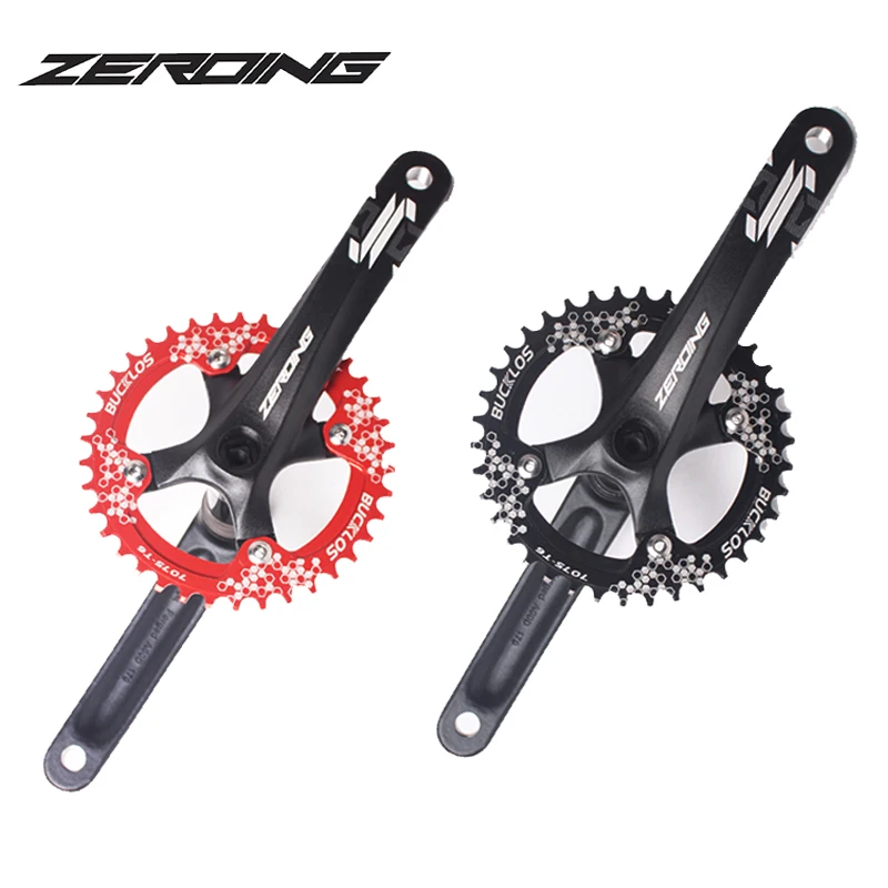 

ZEROING Mtb Square Hole Crankset 104BCD bicycle Chainwheel 32/34/36/38T Aluminum Alloy Crank with Bottom Bracket Bike Parts