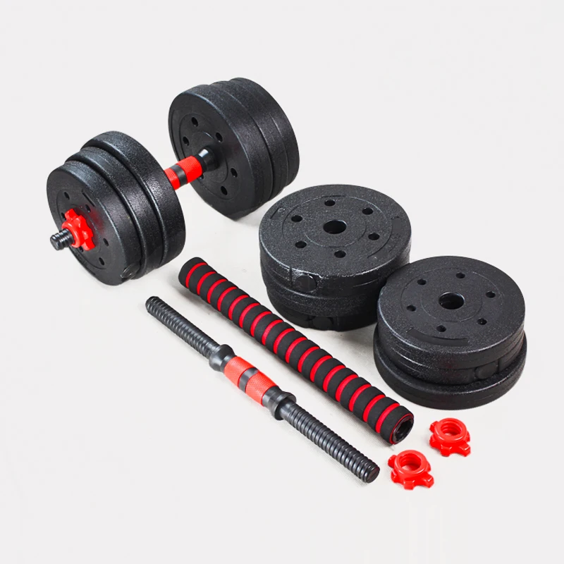 40/50cm Gym Fitness Solid Steel Dumbbell Rod Bar F Body Building Weight Lift Training Strength Workout Barbell Handle Equipment