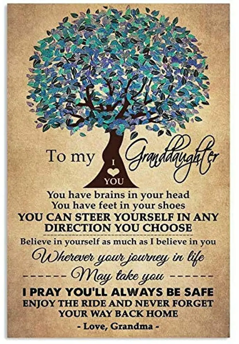 to My Granddaughter Believe in Yourself As Much As I Believe in You Poster  Iron Painting Home Family Lovers Gift Funny Metal Si