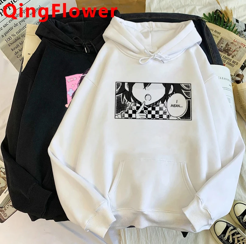 Hot Japanese Anime Danganronpa Hoodies Men Kawaii Hip Hop 90s Harajuku Nagito Komaeda Streetwear Ouma Kokichi Sweatshirts Male