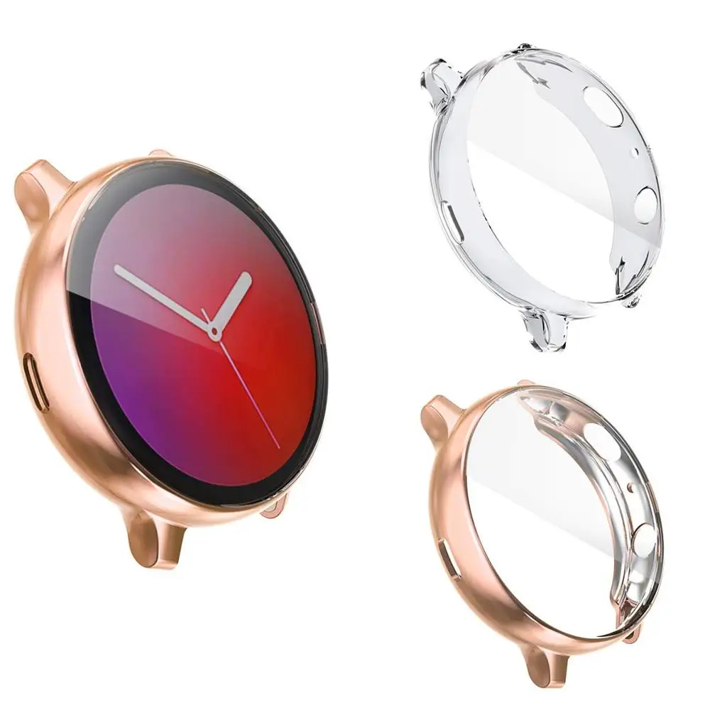 Silicone Case For Samsung galaxy watch active 2/1 cover bumper Accessories Protector Full coverage Screen protector protect