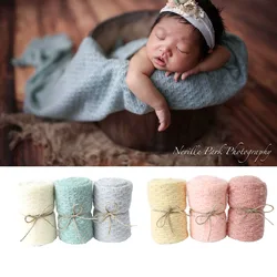 Newborn Photography Props Sweater Knit Posing Fabric Blanket for Bean Bag Backdrop Baby Photo Soft Stretchy Wraps Backgrounds