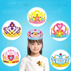 Kids handicraft toys Creative DIY Toy Crown With rhinestones Educational toys For children Girl & Boy  Art Party Handmade gift