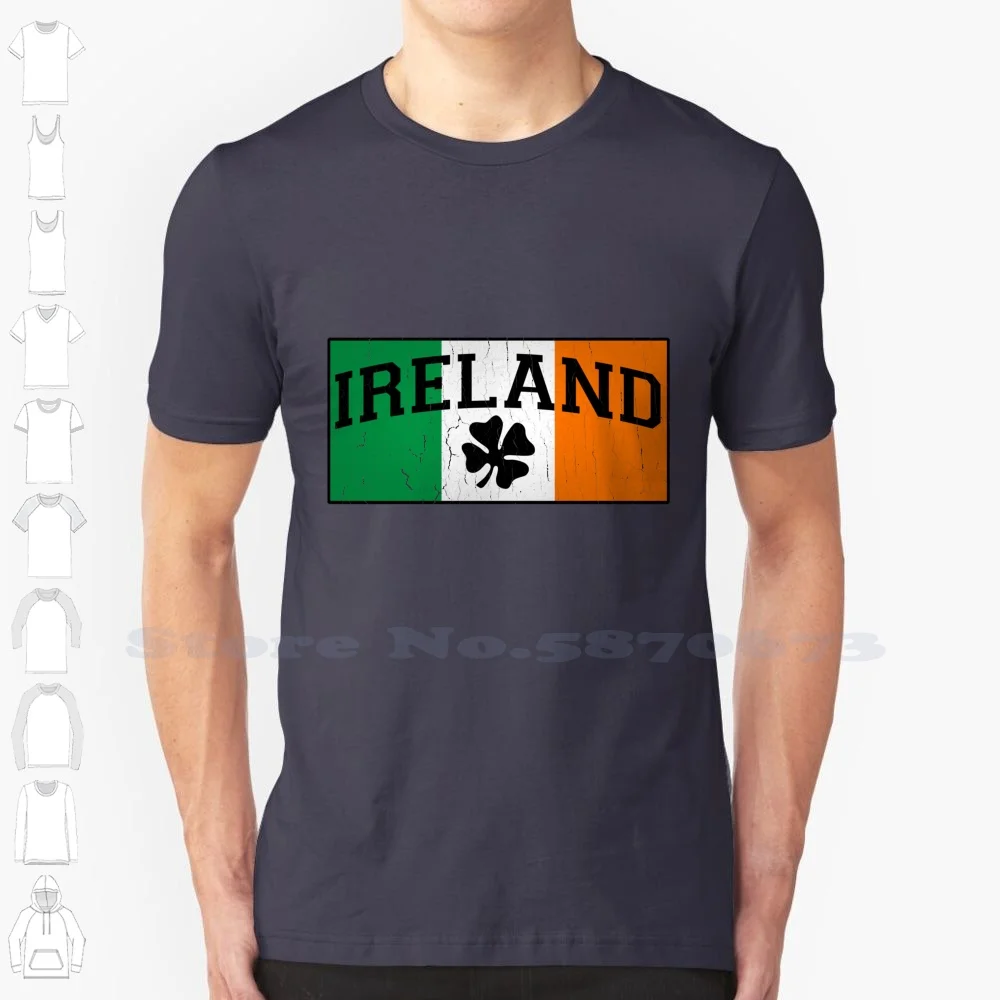 Vintage Irish Flag ( Design ) 100% Cotton T-Shirt Belfast Rifle Team Boston Irish Free Ireland Ira Irish Car Bomb