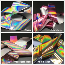1m Purple Nail Foil Stickers Matte Metal Manicure Set for Laser Nail Art Transfer Paper Matt Holographic Nails Art Decals