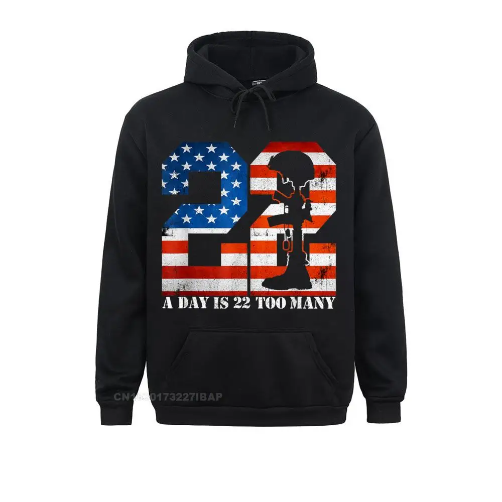 

22 A Day Is 22 Too Many Veteran Lives Matter Help Veterans Funny Preppy Hoodies Thanksgiving Day Sweatshirts for Men Street