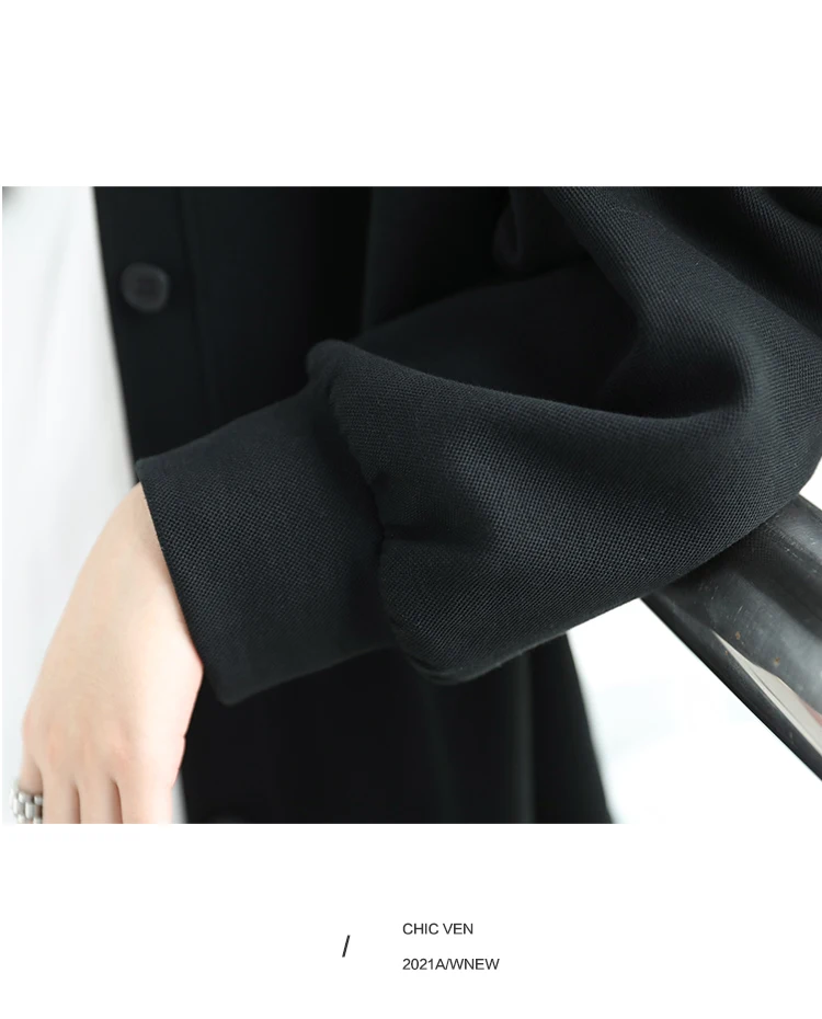 CHIC VEN Korean Women's Sweatshirts Solid Plush Thick Warm Loose Casual Female Tops Office Lady Coats Jacket Autumn Winter 2026