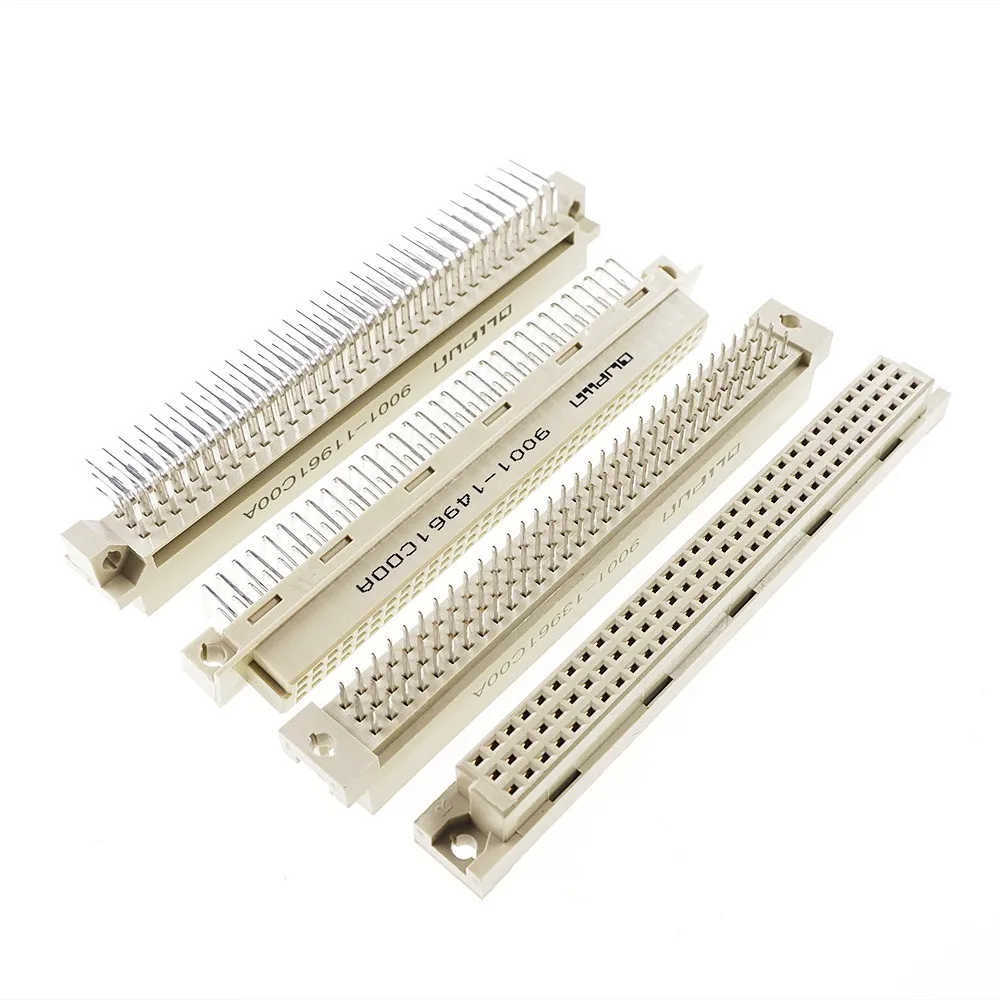 5 100 Pcs DIN 41612 Connector 3 Rows 96 Position Header Male Female Vertical Right Angle Through Hole PCB 3x32 Pin Pitch 2.54mm