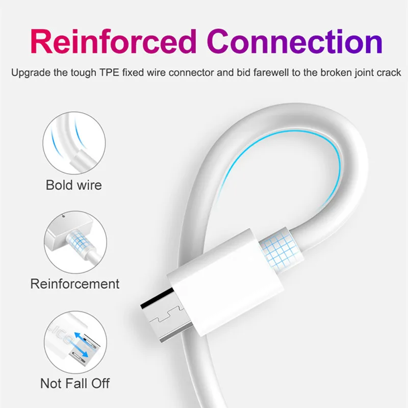 Orignial Vivo V15 Pro Y20G Micro USB Cable  Cabo S1 Y12S Y11 Y15 Y20 Y20G Y21L Z1Pro 1m/1.5m/2m for JioPhone Fast Charge QC 3.0